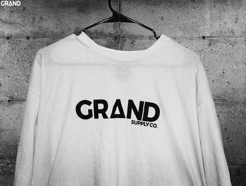 White & Black Sample T-Shirt - Grand Supply Co.